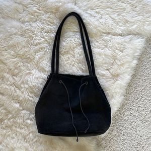 vintage barneys new york suede tote bag